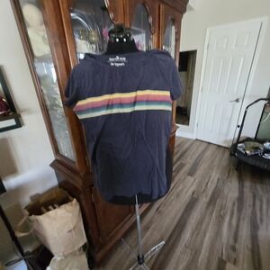 Her Universe Doctor Who Navy Tee with Rainbow Stripes